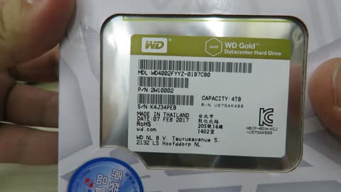 HD Western Digital WD Gold 4TB