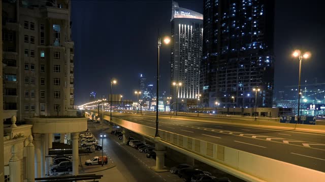 Night on urban roads