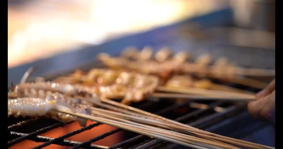 Barbecue from a Chinese night market