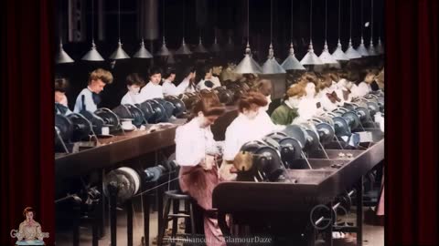 Edwardian Era Gibson Girls in 1904 60fps Restored Color Film