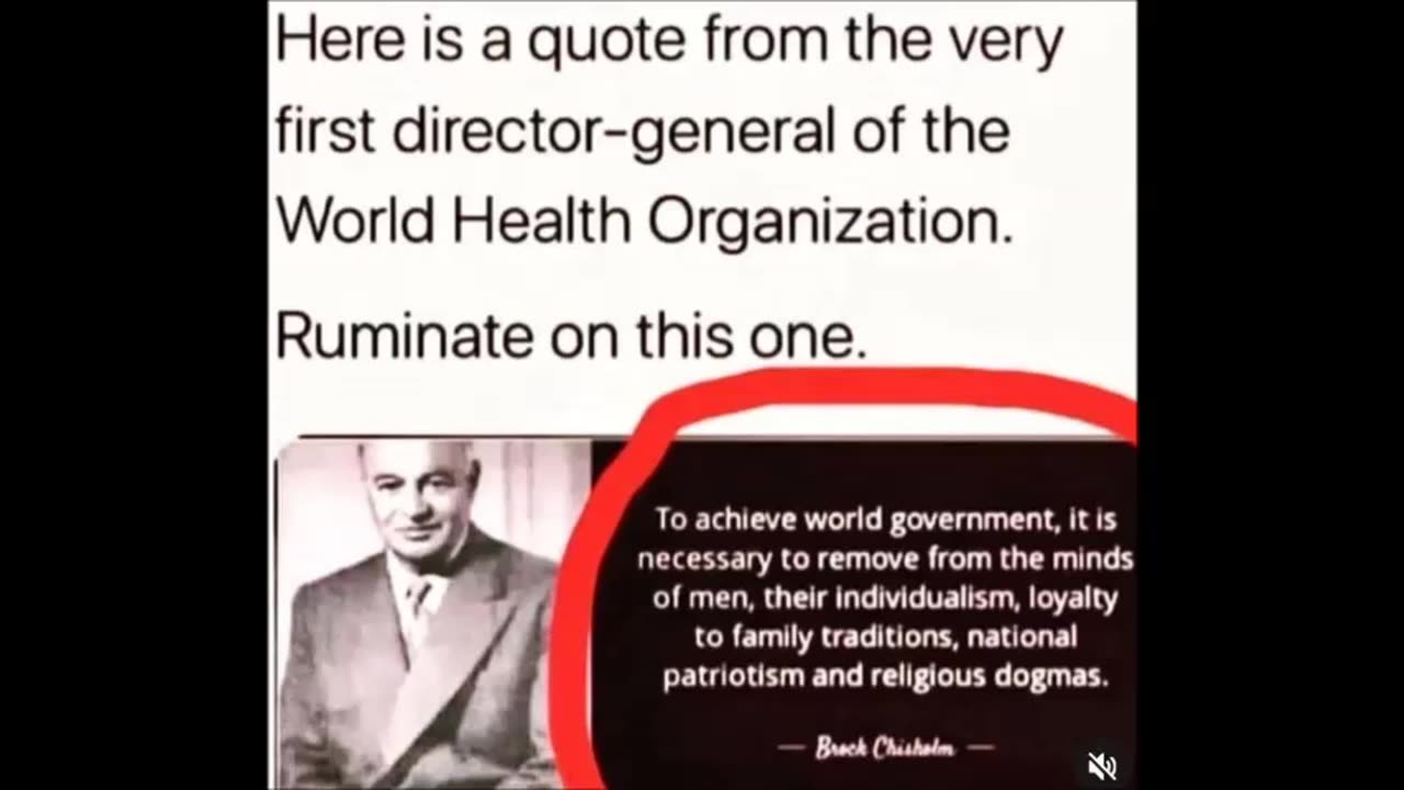 W.H.O. has always wanted a 1 world government