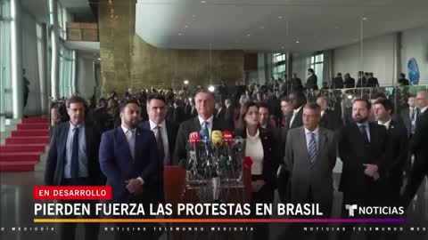 Pierden fuerza las protestas contra los resultados electorales en Brasil | Noticias Telemundo