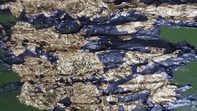 Abstract DIY Wall Art in Green and Gold