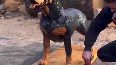 He make dog with wooden❤️ | one like for this man🔥