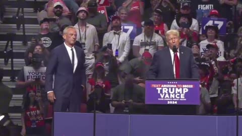 RFK JR JOINS TRUMP ON STAGE AT RALLY IN GLENDALE ARIZONA - 8/23/24