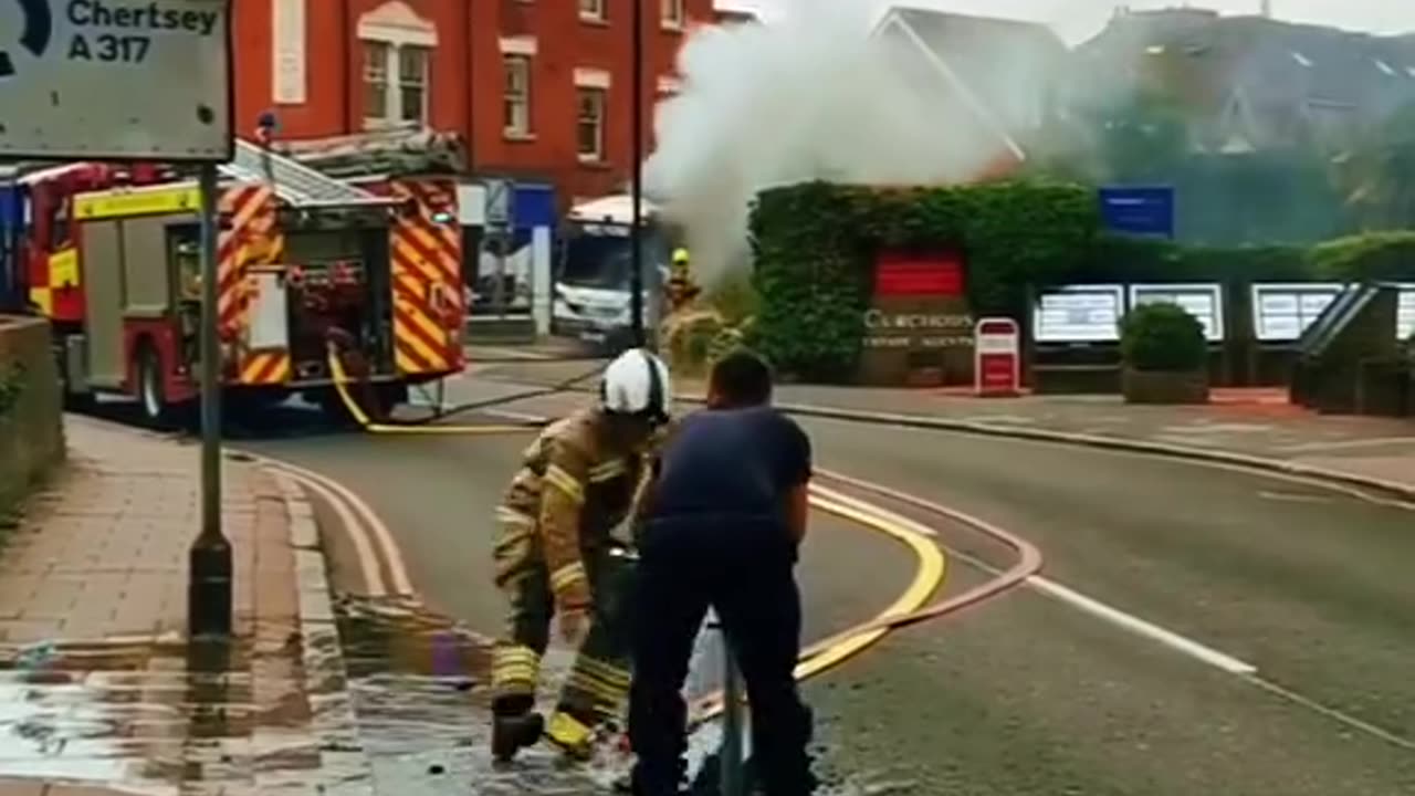 Fire Fighter Opening Fire Hydrant