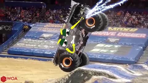 Crazy Monster Truck Freestyle Moments