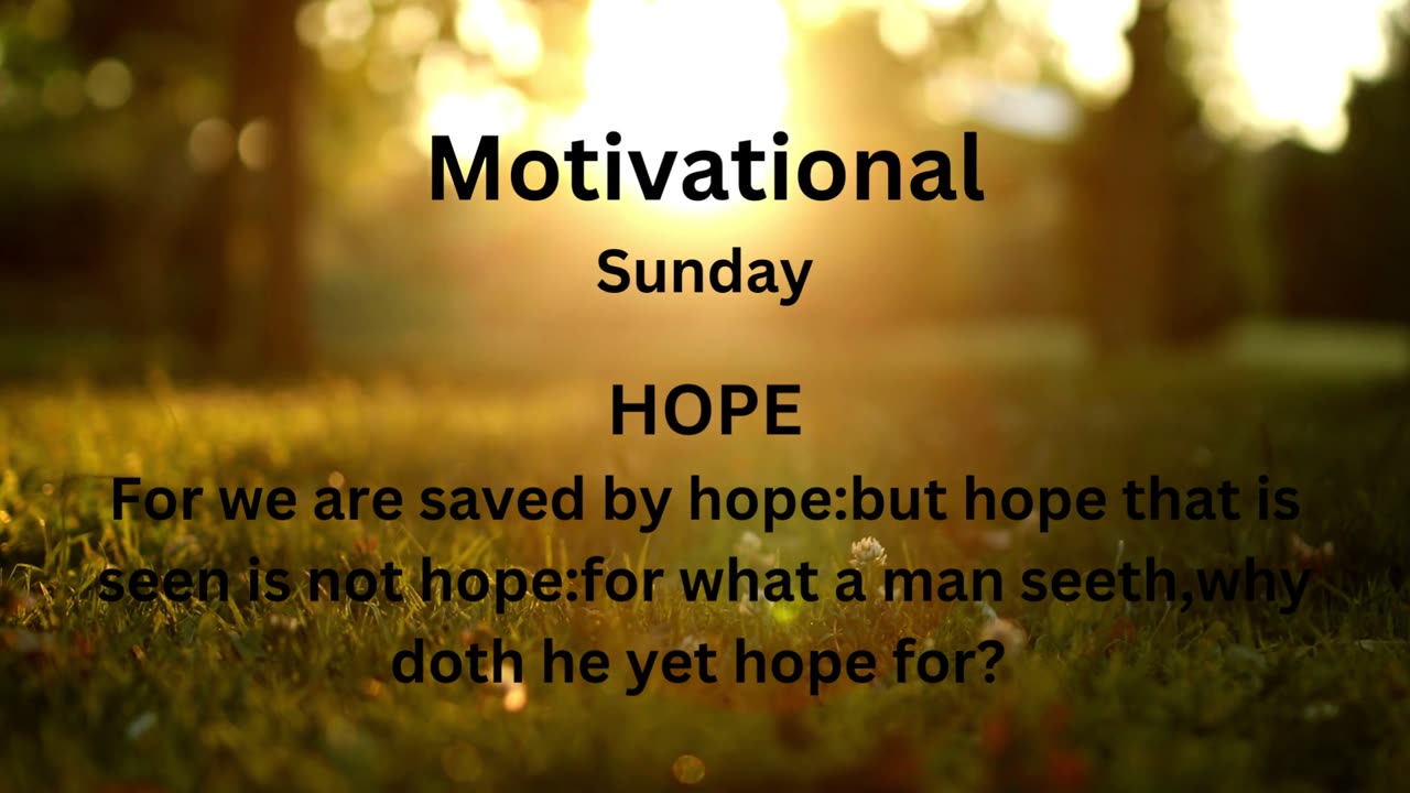 Motivational Sunday