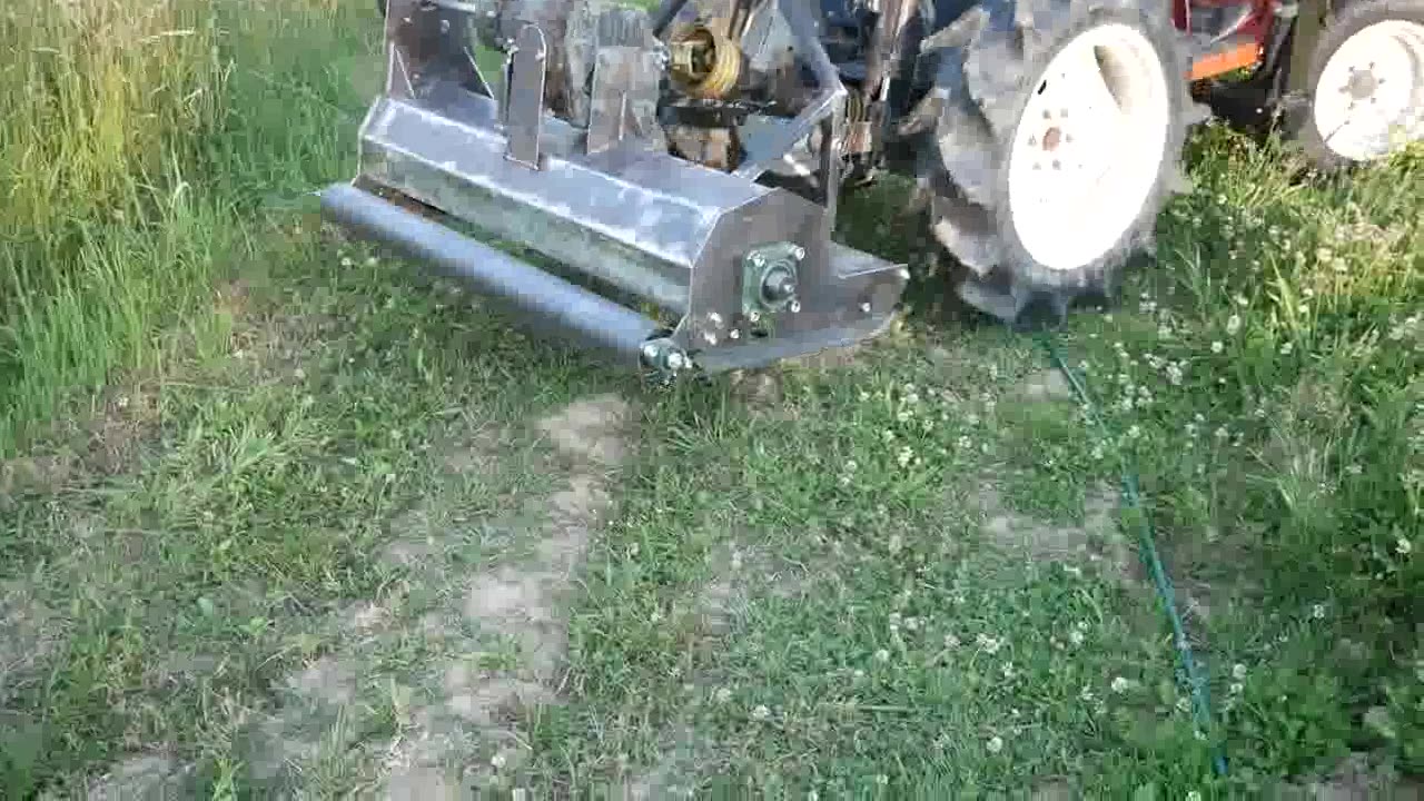 Making Tractor Flail Mower Rotavator Rototiller Bush Hog Brush Hog - final assembly + demonstration