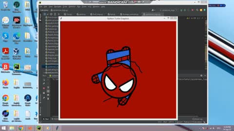 How to draw spiderman using python turtle