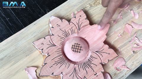 simple flower carving tutorial