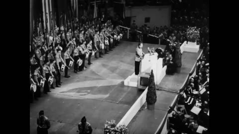 Madison Square Garden,NewYork,February 1939,20K American nazis assembly before parade