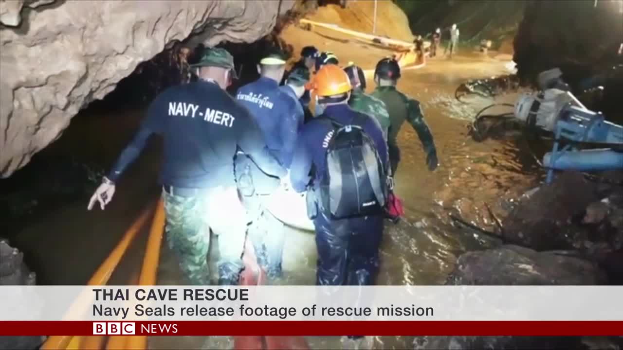 Thailand cave rescue: New Footage released - BBC News