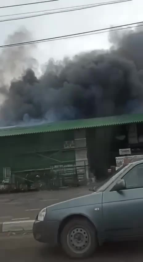Warehouse in Moscow is On Fire