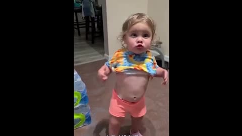 Funny talk between cute baby and mother 1