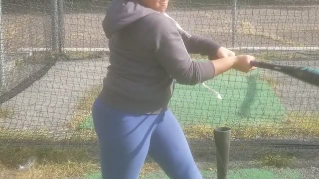 Working on hitting form