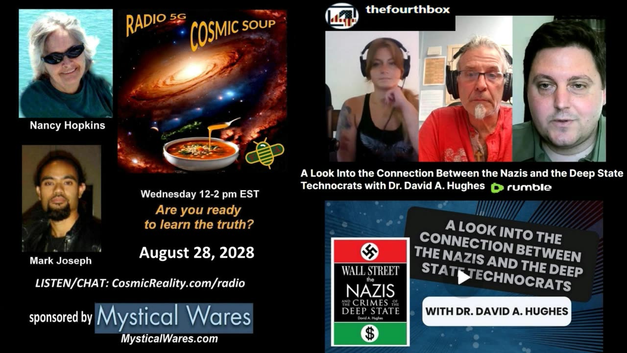 COSMIC SOUP 8/28/24 - Dr. David Hughes on Nazis Connection to Now