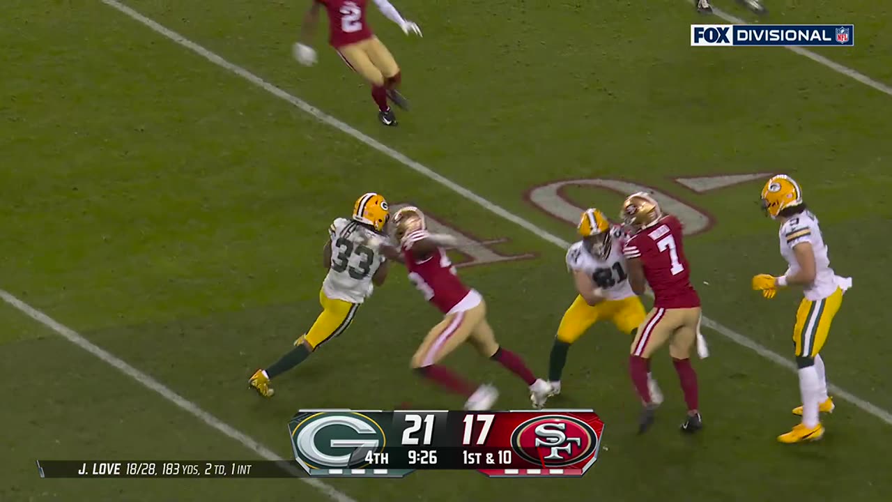 Aaron Jones Breaks Loose for Long Run | Green Bay Packers