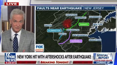 New Jersey Shallow Earthquake- only 3 miles deep