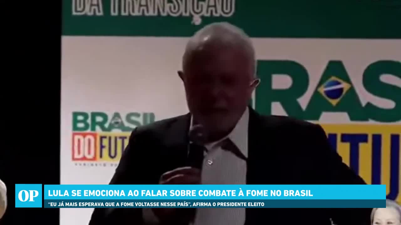 Lula chora ao falar sobre fome no Brasil