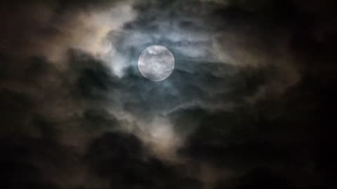 Moon And Clouds In The Night Sky #viral #royalty videos
