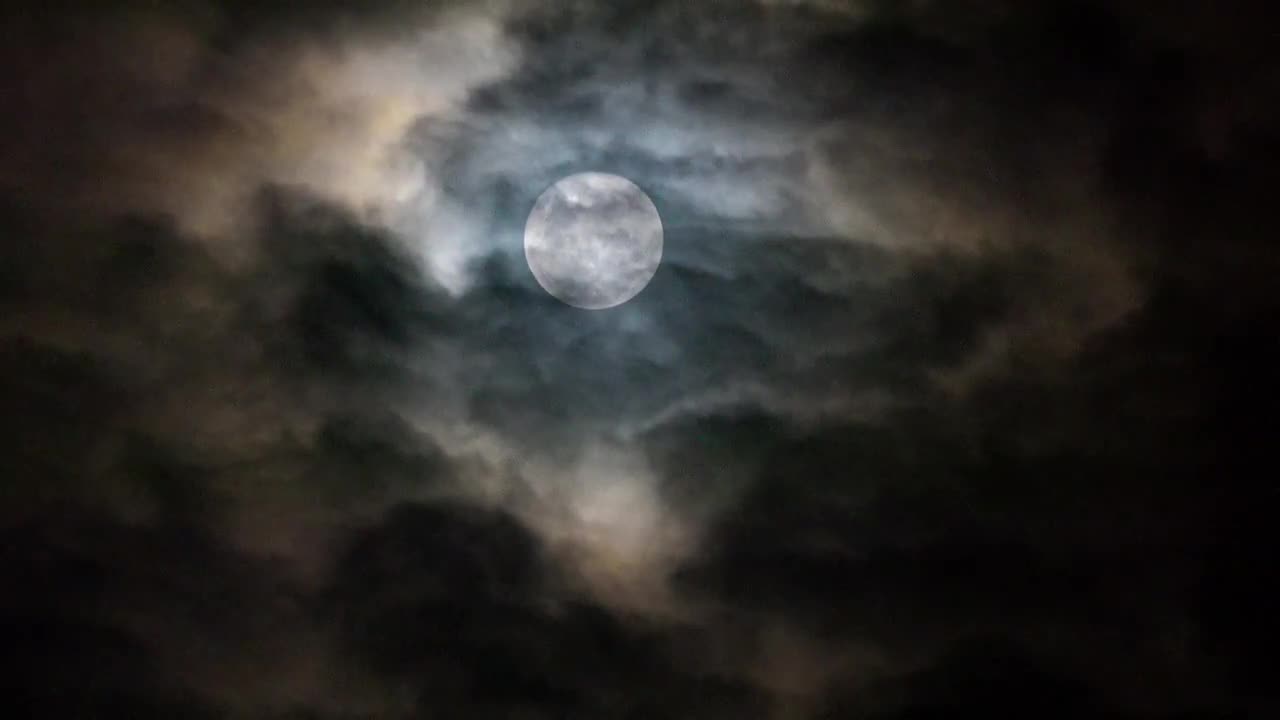 Moon And Clouds In The Night Sky #viral #royalty videos