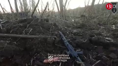 Ukraine brigade video purports to show attack on Russian trenches