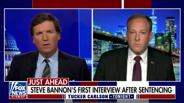 Republican New York gubernatorial candidate Lee Zeldin speaks with Tucker Carlson.