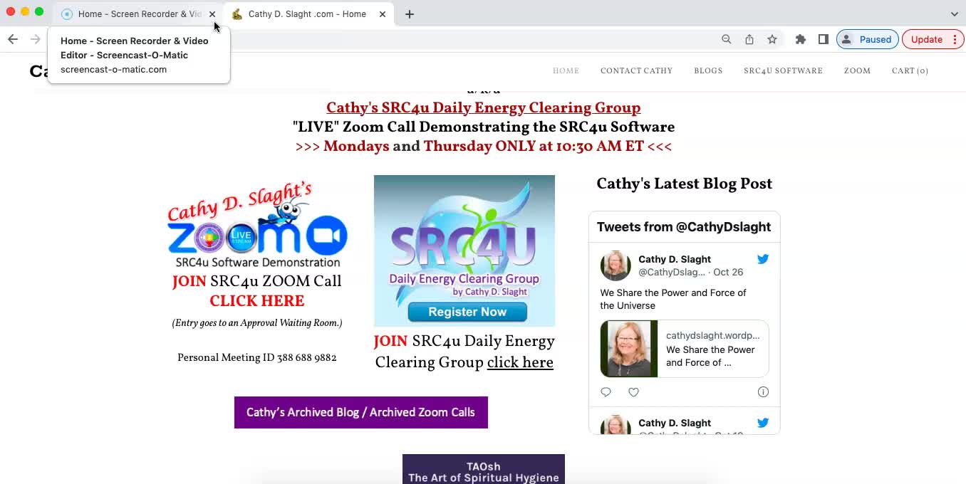 SRC4u Software Zoom Demonstration Call for November 3 2022