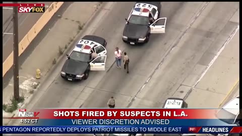 Police chase in LA leads to shootout