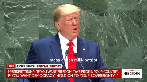 Trump: 'Masa depan bukan milik Globalis, masa depan milik Patriot'