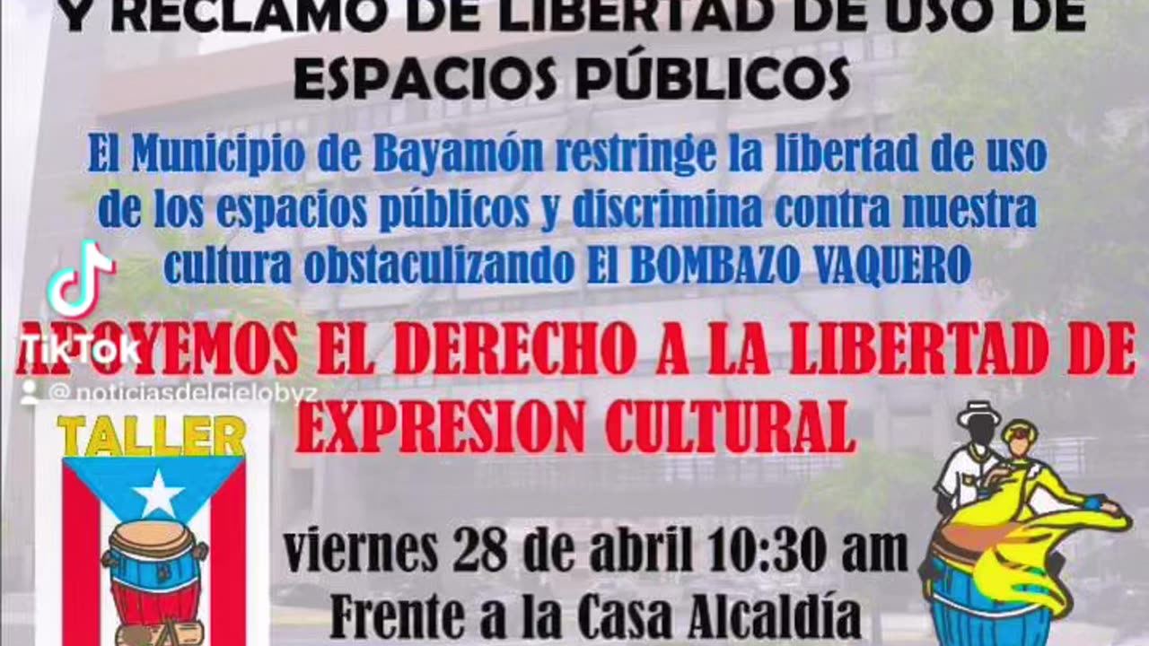 MANIFESTACIÓN VIERNES 28.ABRIL 10:30AM FRENTE ALCALDÍA DE BAYAMÓN
