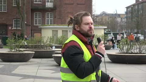 Nils Littorin på manifestation mot SVT i Malmö