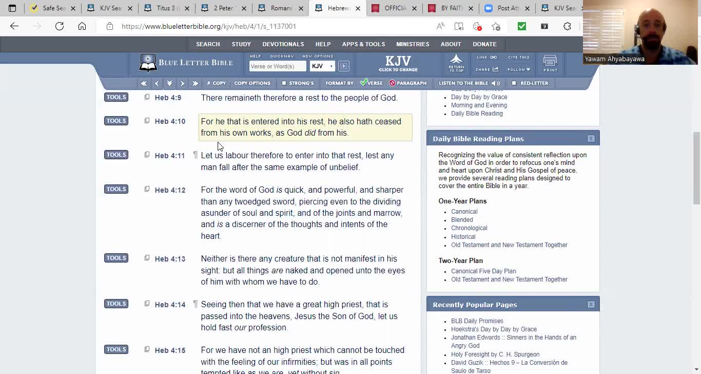 Exhortation lesson into faith abounding in works required for salvation