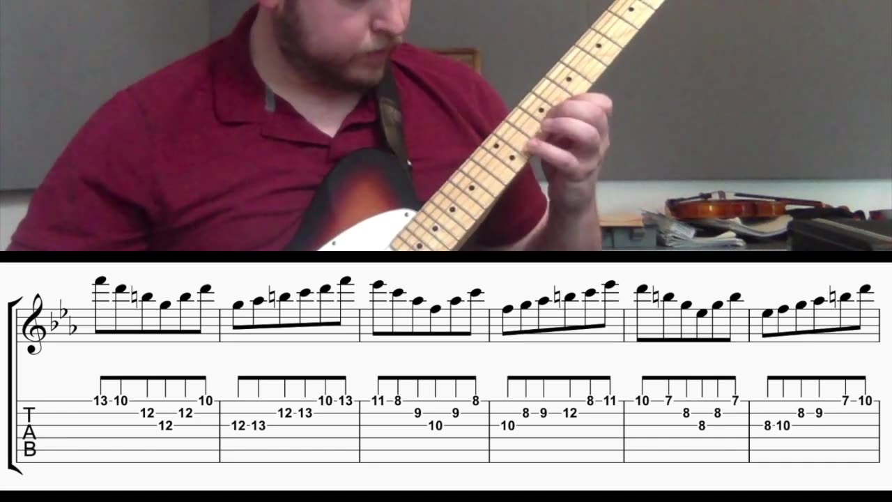 Barry Galbraith - Daily Exercise #5: C Harmonic Minor (with TAB)