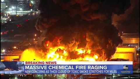 Massive chemical plant fire burns in Texas USA, America under atack?