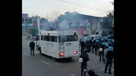 Indian Military Clashes with Studen Protestors