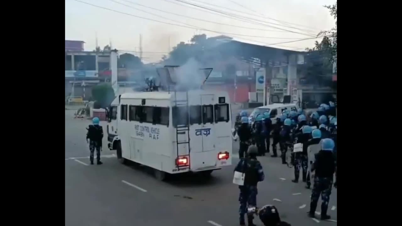 Indian Military Clashes with Studen Protestors
