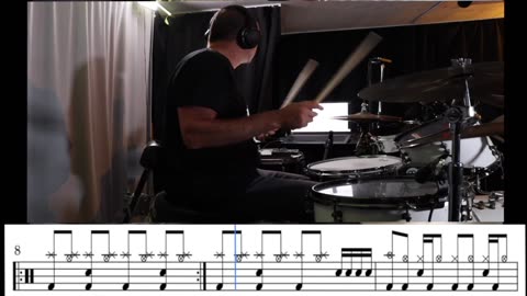 Muse Hystéria Drum cover with Drums transcription