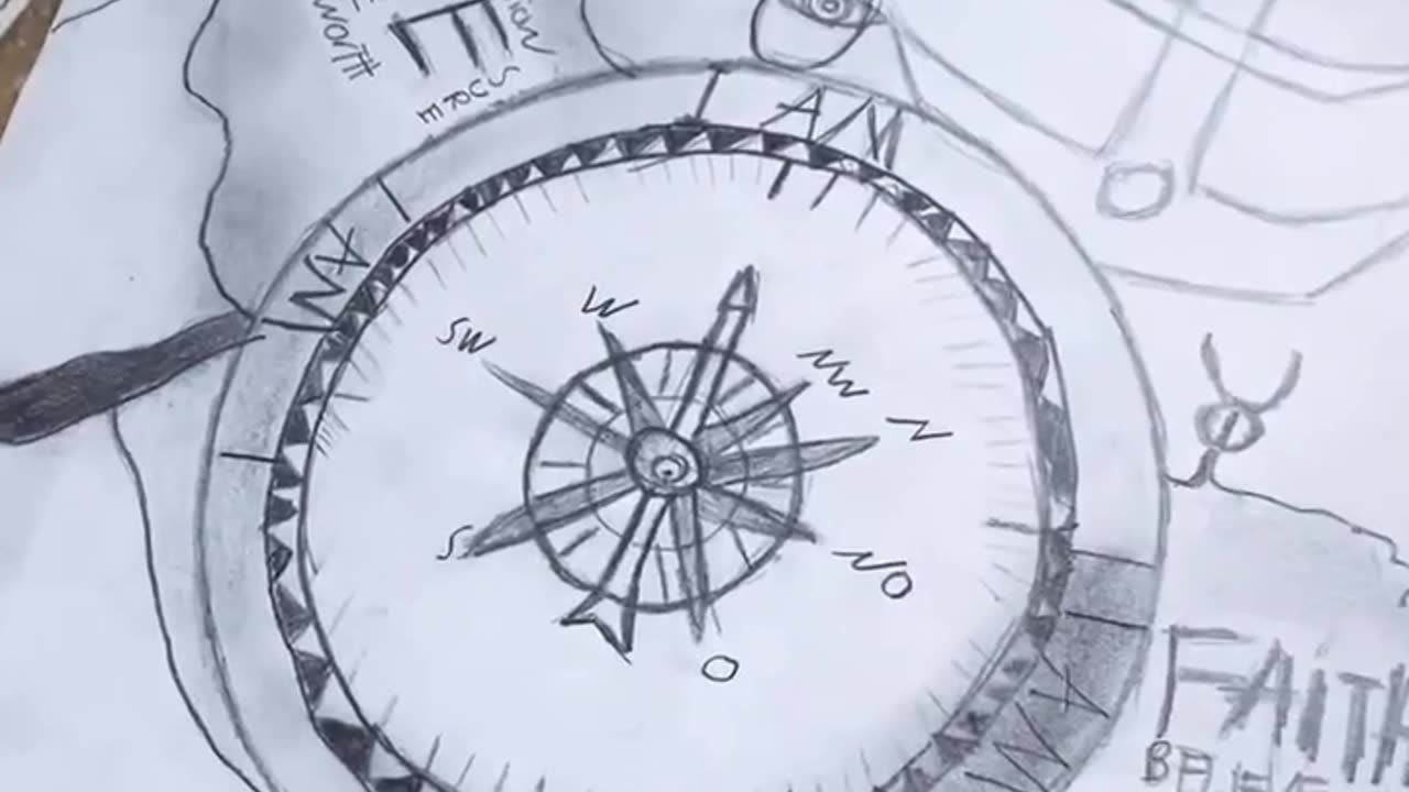 Drawing of compass