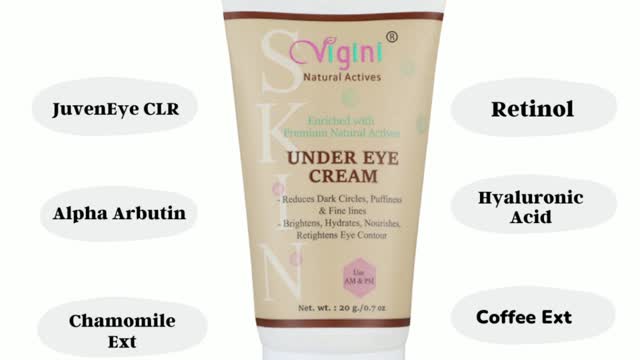 Vigini Under Eye Lift Anti-Ageing Gel Cream for Dark Circles Women Men Wrinkles Puffiness Remover