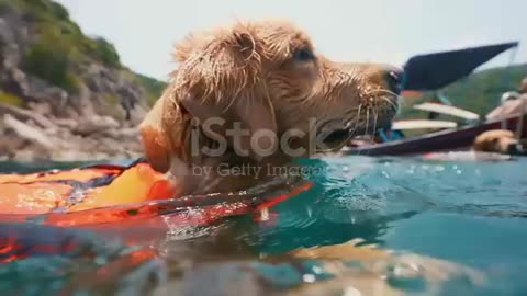 Cute Dog swimming the blue sea😍💦 cute dogs swimming the sea america 2023