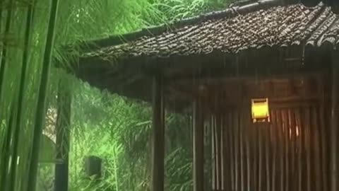 Heavy Rain and Thunder Sound at Night