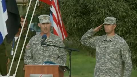 US Army Traitors Sings Israeli National Anthem.