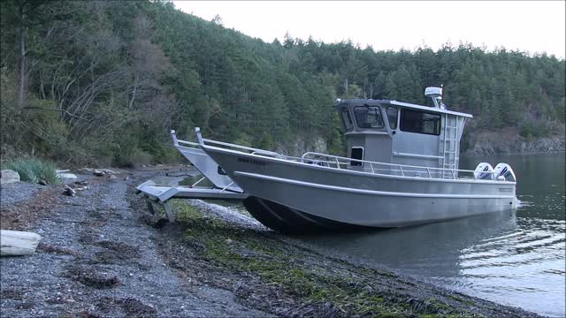 Amazing Boat Walks On Shore