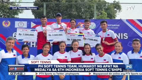 PH Soft Tennis Team, humakot ng apat na medalya sa 6th Indonesia Soft Tennis Championships