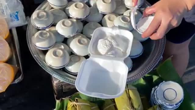 Coconut Milk Custard _ Thai Street Food