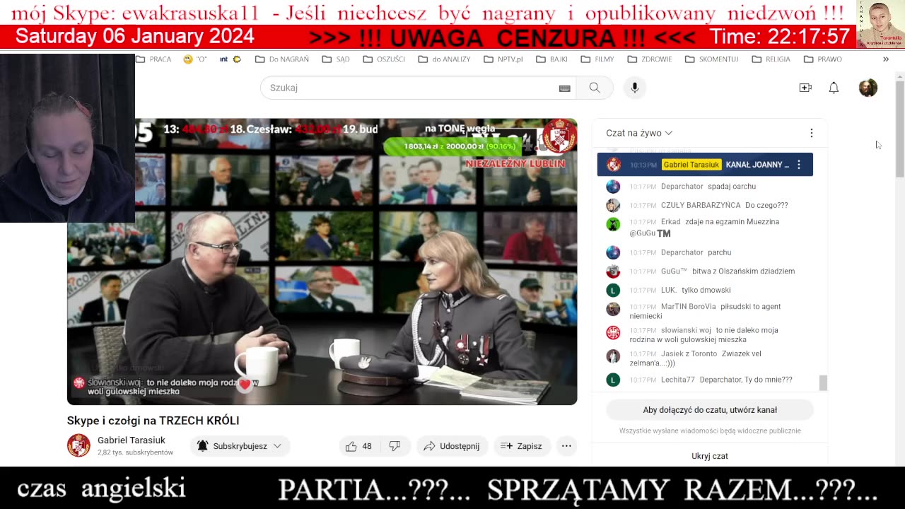 Tutaj mało mówiłam - na transmisji u Gabriela 👮♀️ - 06.01.2024 rok