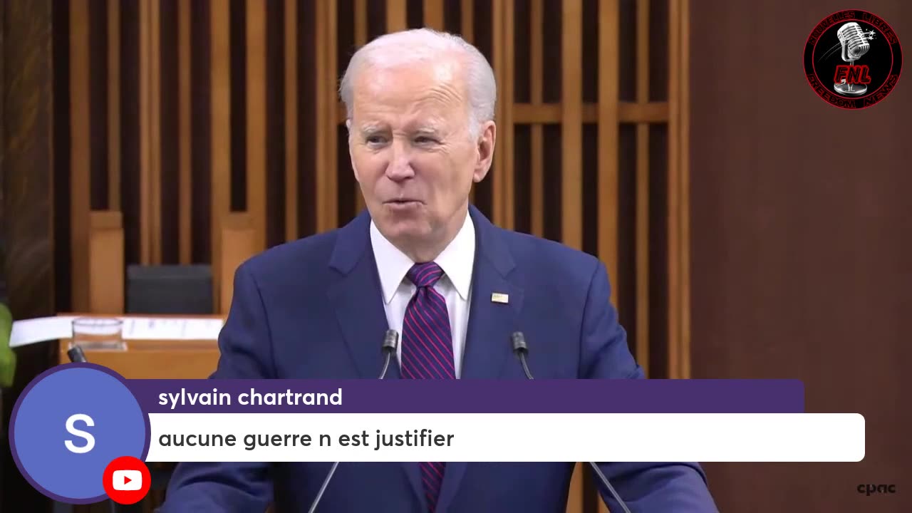 Discours de Biden au Canada