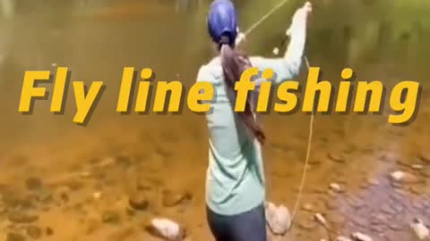 Fly line fishing